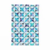 Plaid Kaleidoscope Stars Cheater with Blue and Purple