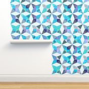 Plaid Kaleidoscope Stars Cheater with Blue and Purple