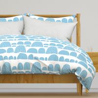 Monochrome abstract mountain wonderland sweet pastel blue Scandinavian bubbles jumbo