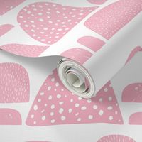 Monochrome abstract mountain wonderland sweet pastel pink Scandinavian bubbles jumbo