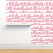 Monochrome abstract mountain wonderland sweet pastel pink Scandinavian bubbles jumbo