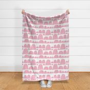 Monochrome abstract mountain wonderland sweet pastel pink Scandinavian bubbles jumbo