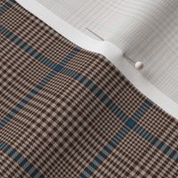 Prince of Wales check #2, 2" brown/blue/taupe 