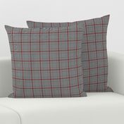 Prince of Wales check #2, 2" black/white/red 