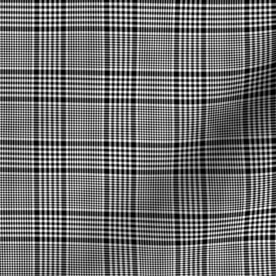Prince of Wales check #1, 2" black and white