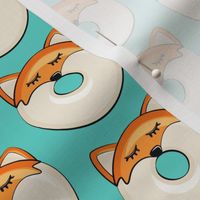 fox donuts on teal