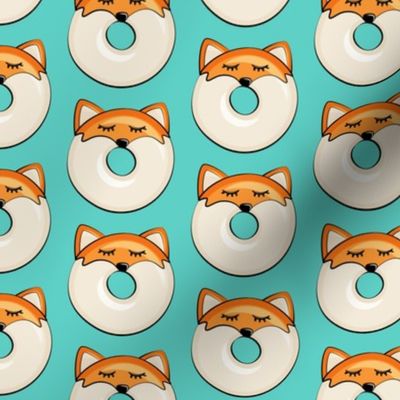 fox donuts on teal