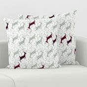 Elegant Holiday Christmas Reindeer Grey