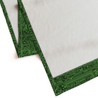 Circuit Board // Light on Dark Green // Large