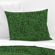 Circuit Board // Light on Dark Green // Large