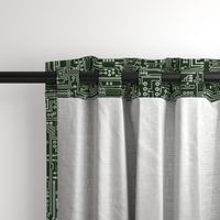 Circuit Board // Light Grey on Green // Large