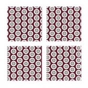 (NOW SMALLER) Elegant holiday dinner dots on claret by Su_G_©SuSchaefer