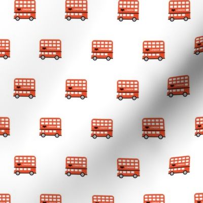 London city double decker bus UK union jack travel icons  illustration pattern SMALL