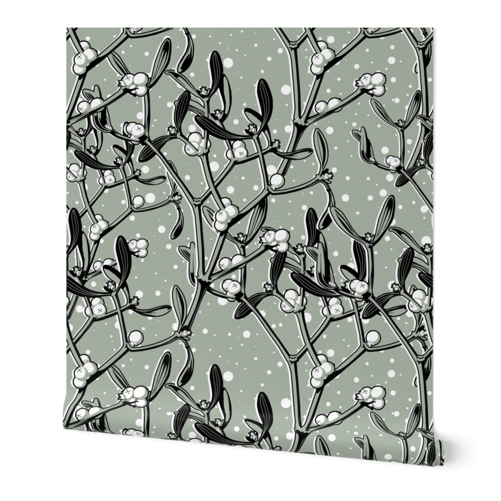 It snows on the mistletoe (gray)  