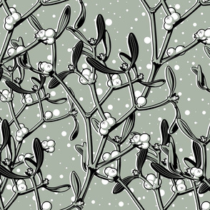It snows on the mistletoe (gray)  