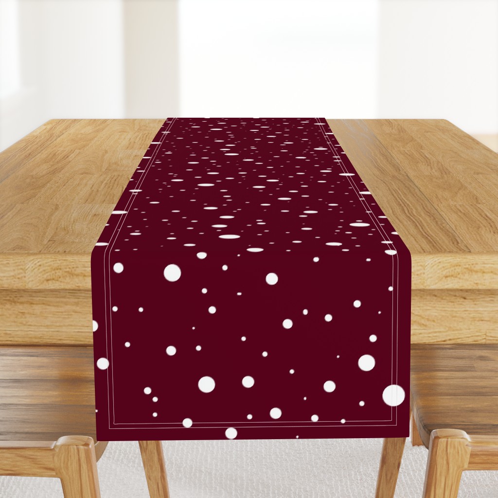 snow red background