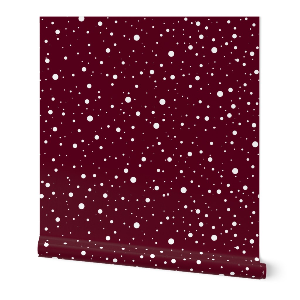 snow red background