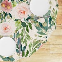 36" Pink and White Garden - Ivory