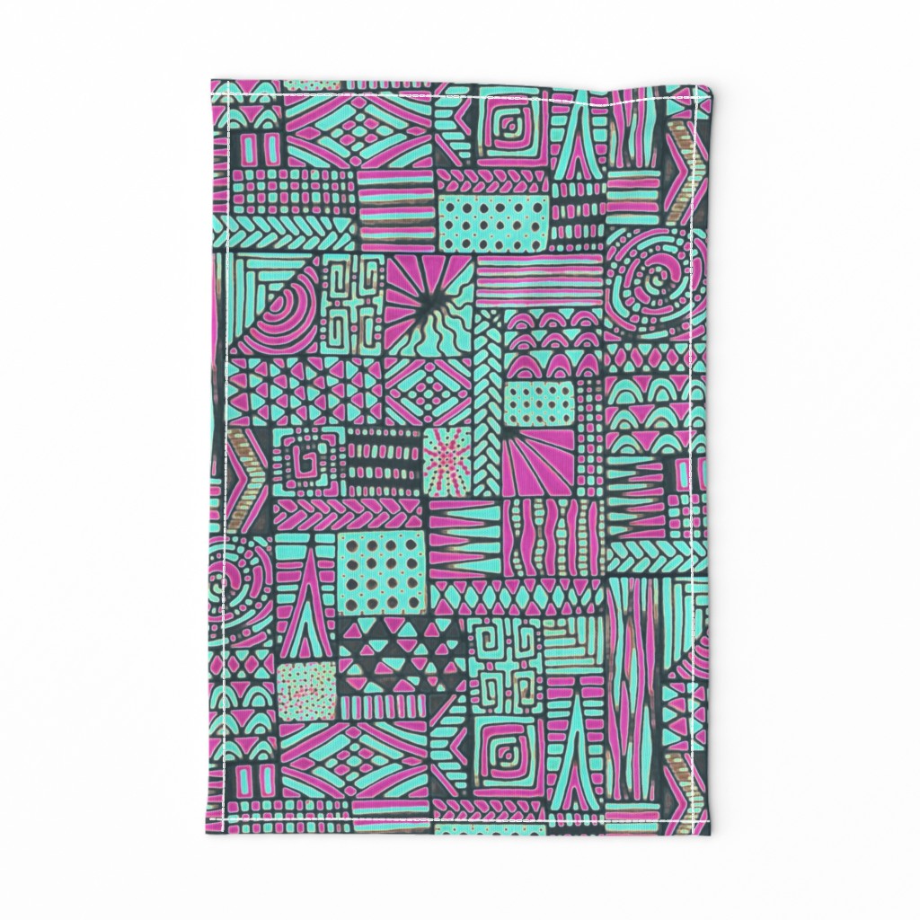 Global Vibrations Pink Aqua Black large scale