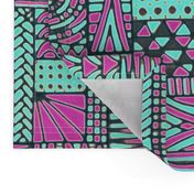 Global Vibrations Pink Aqua Black large scale