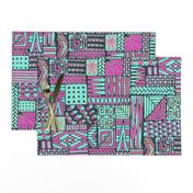 Global Vibrations Pink Aqua Black large scale