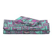 Global Vibrations Pink Aqua Black large scale