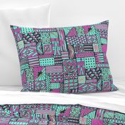 Global Vibrations Pink Aqua Black large scale