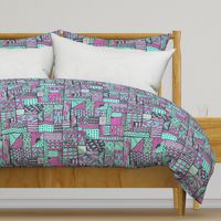 Global Vibrations Pink Aqua Black large scale