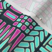 Global Vibrations Pink Aqua Black large scale