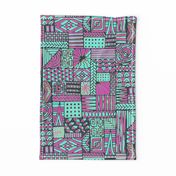 Global Vibrations Pink Aqua Black large scale