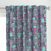 Global Vibrations Pink Aqua Black large scale