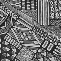 Global Vibrations Black White Gray large scale