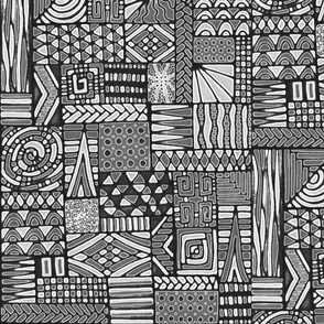 Global Vibrations Black White Gray large scale