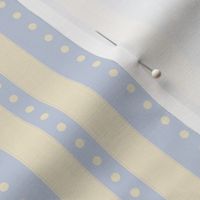 Stripes and Dots - Sky and Ivory