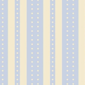 Stripes and Dots - Sky and Ivory