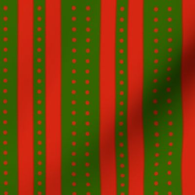 Stripes and Dots - Green Red