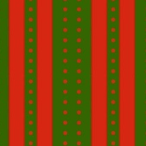 Stripes and Dots - Green Red