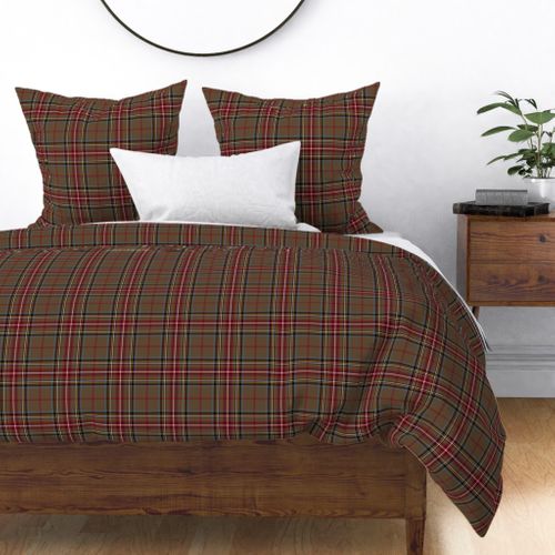 King George VI tartan, 6" red stripe, weathered