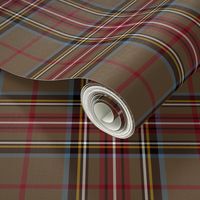 King George VI tartan, 6" red stripe, weathered