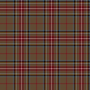 King George VI tartan, 6" red stripe, weathered