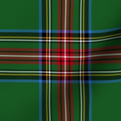 King George VI / Green Stewart tartan,  6" - worn by Prince Charles, modern colors