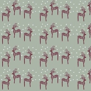 Reindeers on a Starry Night