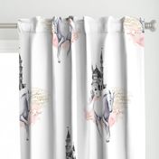 36" Unicorn and Castle Garden - Pink & White