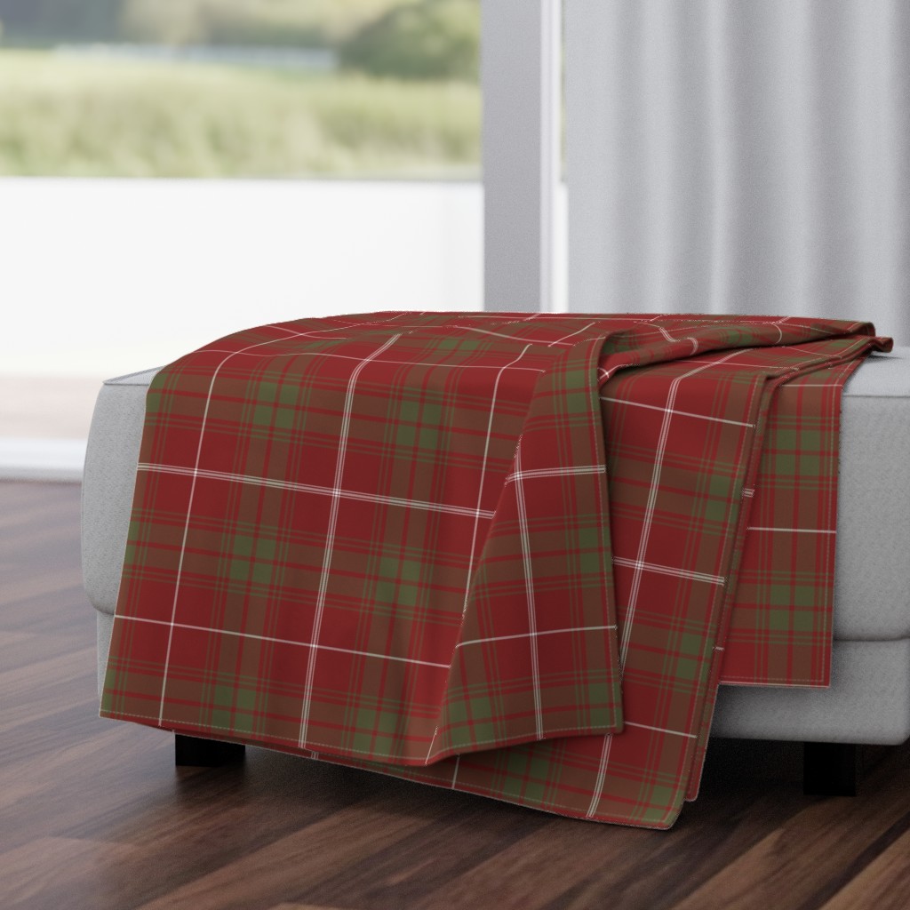 Rothesay red double tartan, 12" weathered   - 1840 Sobieski Stuarts