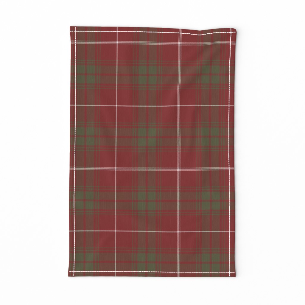 Rothesay red double tartan, 12" weathered   - 1840 Sobieski Stuarts