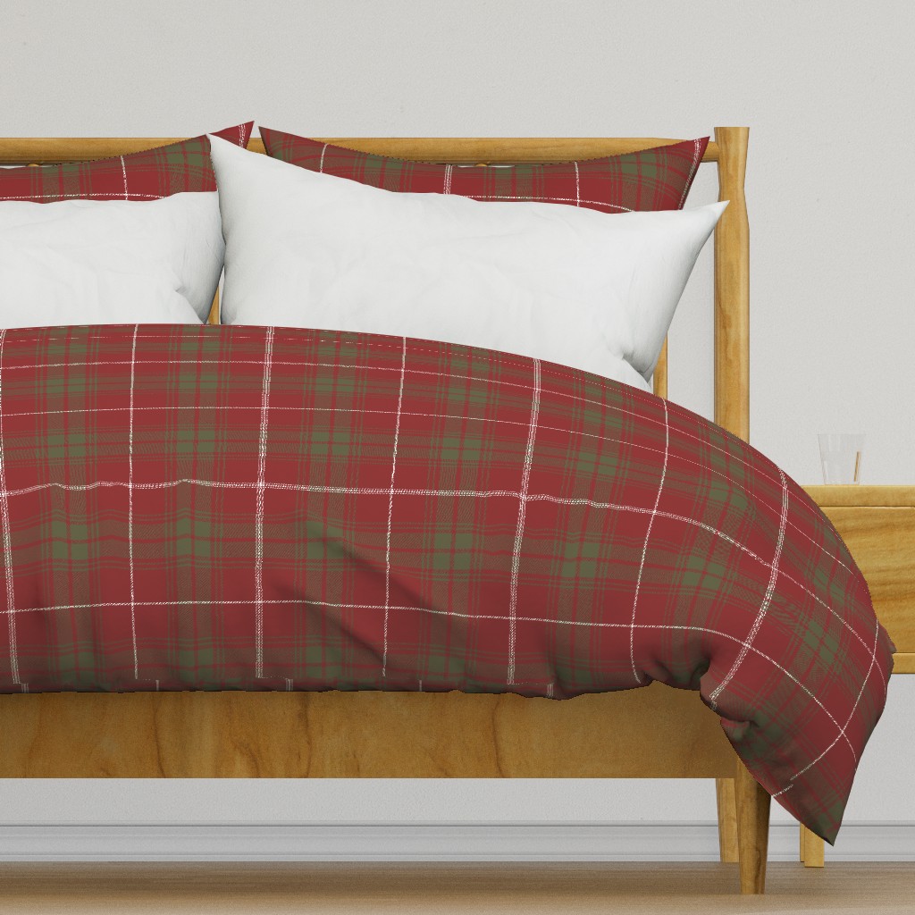 Rothesay red double tartan, 14" weathered  - 1840 Sobieski Stuarts