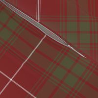 Rothesay red double tartan, 14" weathered  - 1840 Sobieski Stuarts