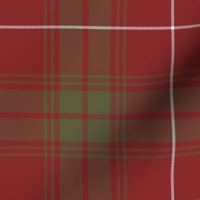 Rothesay red double tartan, 14" weathered  - 1840 Sobieski Stuarts