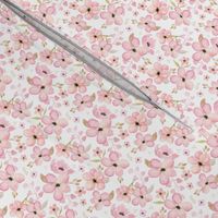 Tiny Pink + Gold Floral - Flower Garden Blooms Baby Girl Nursery GingerLous