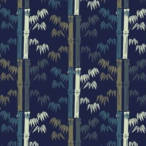 bamboo dark blue background